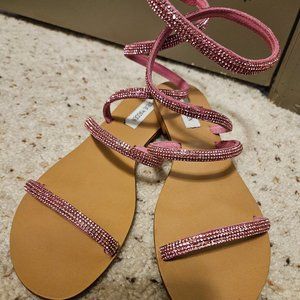 Pink Rhinestone Sandals